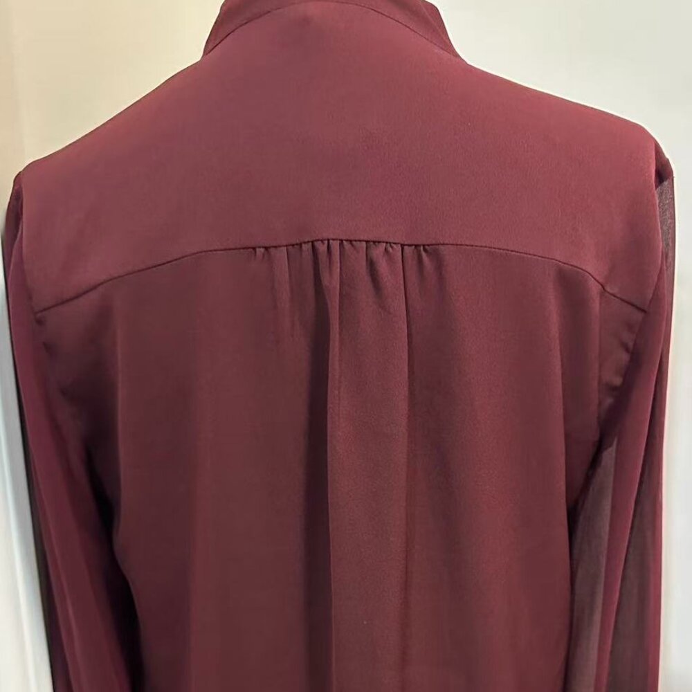RW&CO. TIE-NECK CHIFFON BLOUSE fits(M/S) - Picture 9 of 14